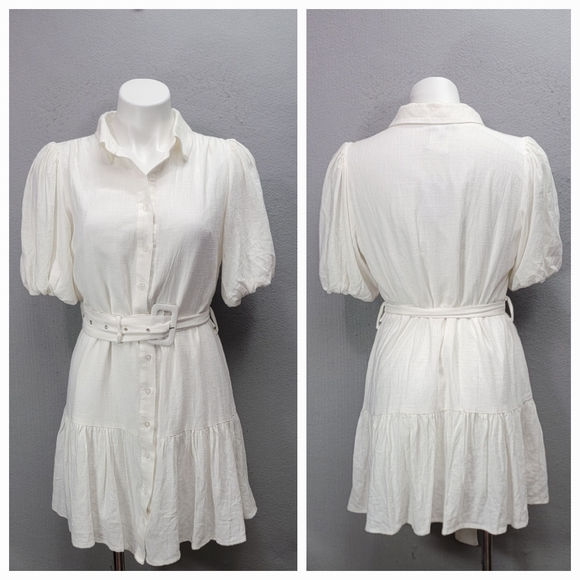 WALTER BAKER TYANNA IVORY DRESS, SIZE M - Picture 3 of 9